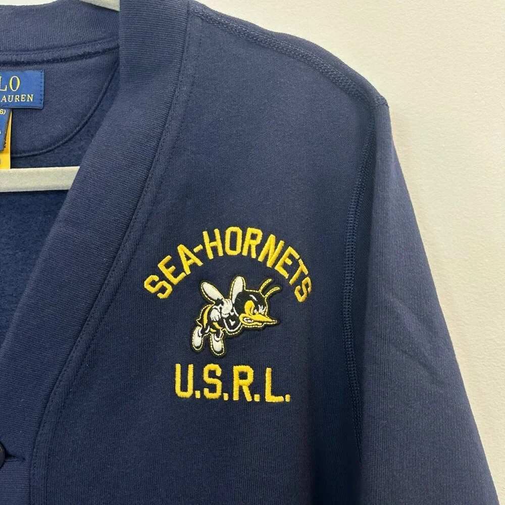 Polo Ralph Lauren U.S.R.L Sea-Hornets Cardigan Sweatshirt Large 14-16